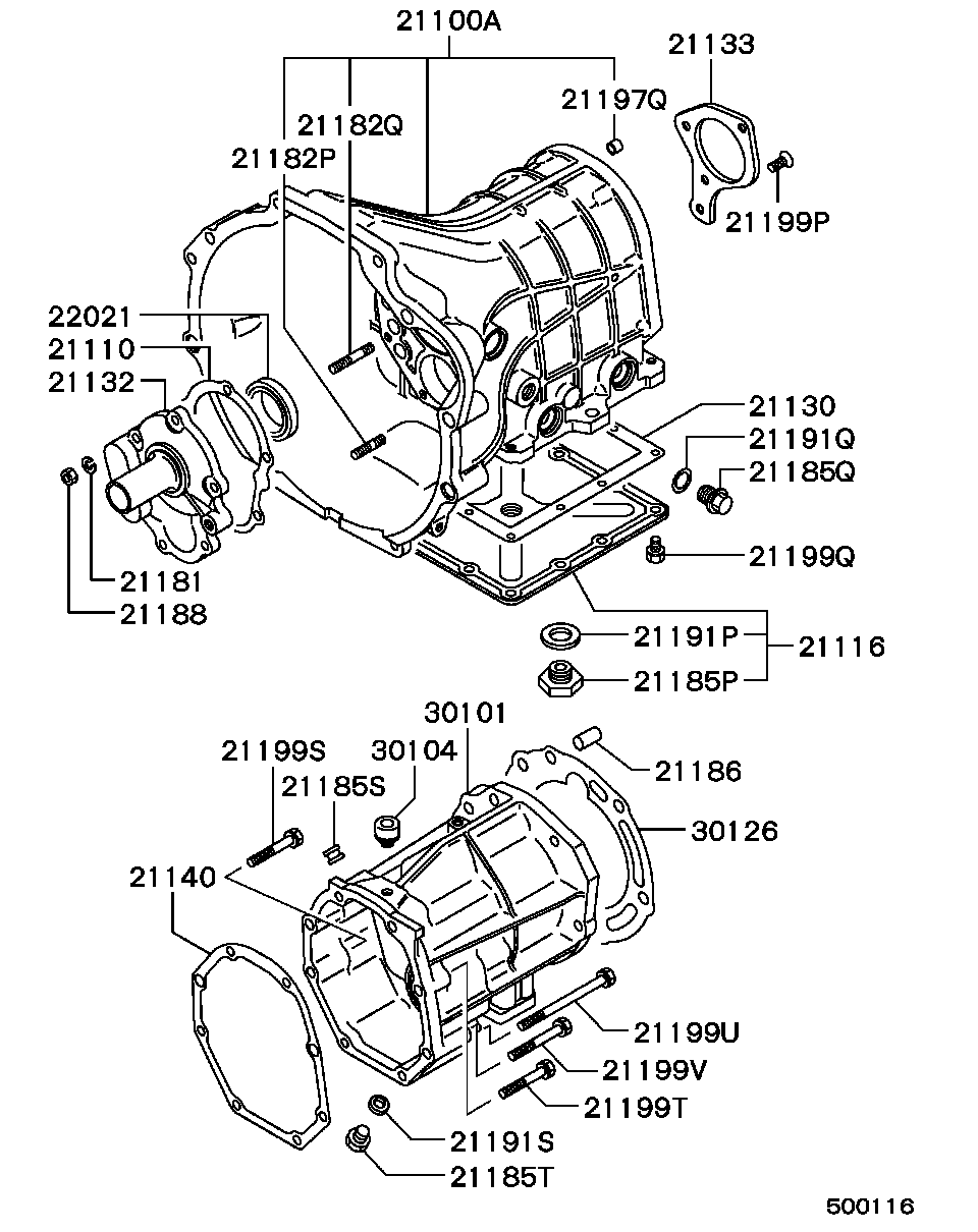 Mitsubishi MD703735 - Manual transmission - m/t case: 01 pcs. www.parts5.com