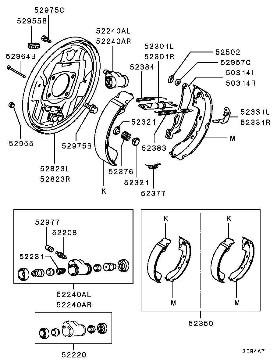 Mitsubishi MB858665 - Brake - rear wheel brake: 01 pcs. www.parts5.com
