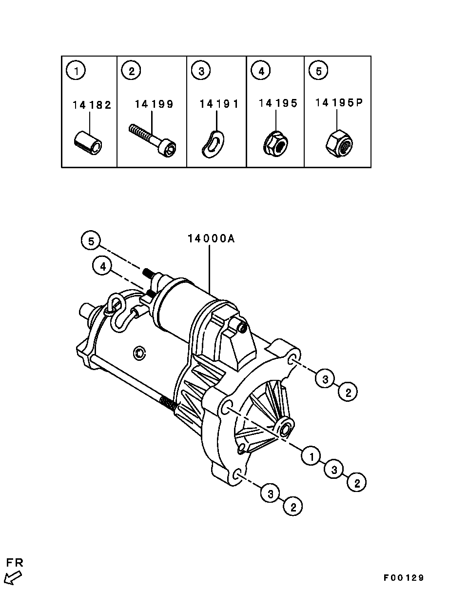Mitsubishi 1810A101 - Engine electrical - starter: 01 pcs. www.parts5.com