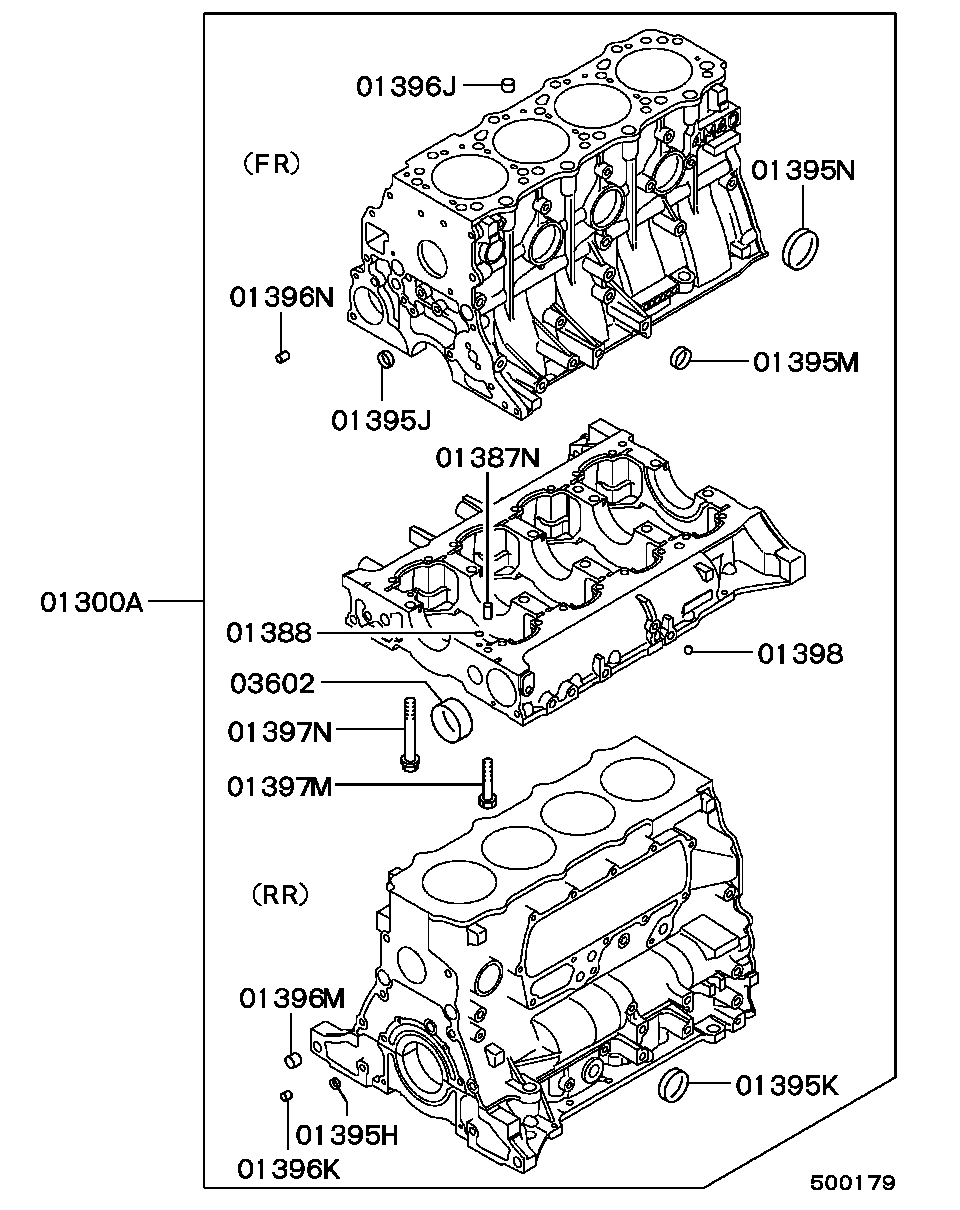Mitsubishi ME203011 - Engine - cylinder block: 01 pcs. www.parts5.com