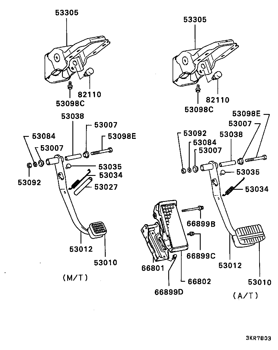 Mitsubishi MB-229024 - Brake - brake & clutch pedal: 01 pcs. www.parts5.com