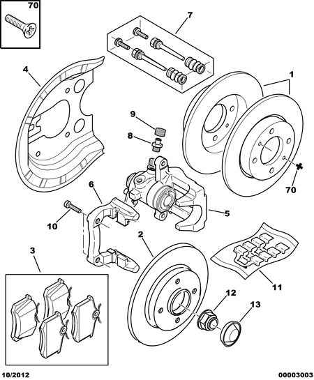 CITROËN 4249 52 - Rear brake disc caliper friction pad: 01 pcs. www.parts5.com