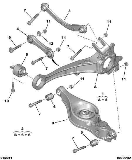 CITROËN/PEUGEOT 5181.28 - Rear arms stops hubs bearings: 02 pcs. www.parts5.com