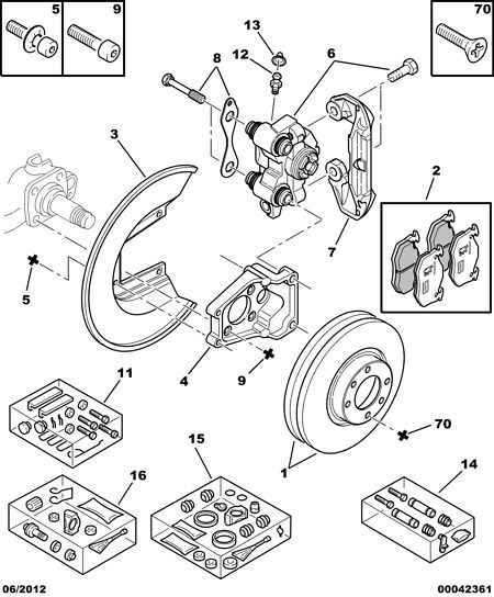 PEUGEOT (DF-PSA) 4252 71 - Rear brake disc caliper friction pad: 01 pcs. www.parts5.com