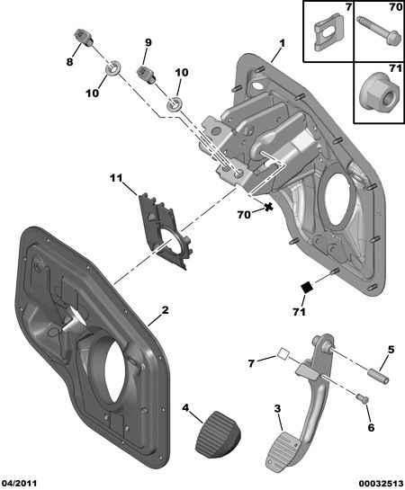 PEUGEOT (DF-PSA) 4534.52 - Brake pedal toe board assy contact switc: 01 pcs. www.parts5.com