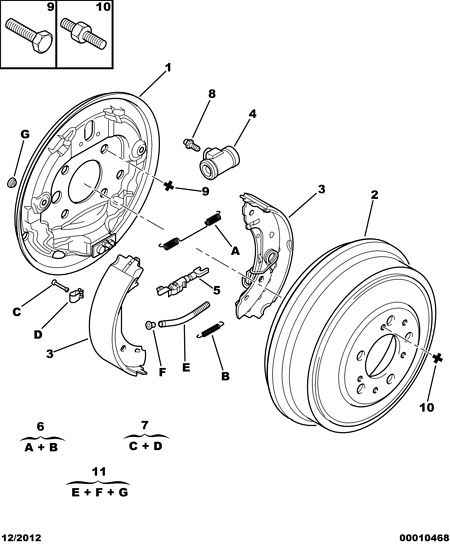 PEUGEOT 4308 64 - Rear brake drum caliper cyl shoe: 01 pcs. www.parts5.com