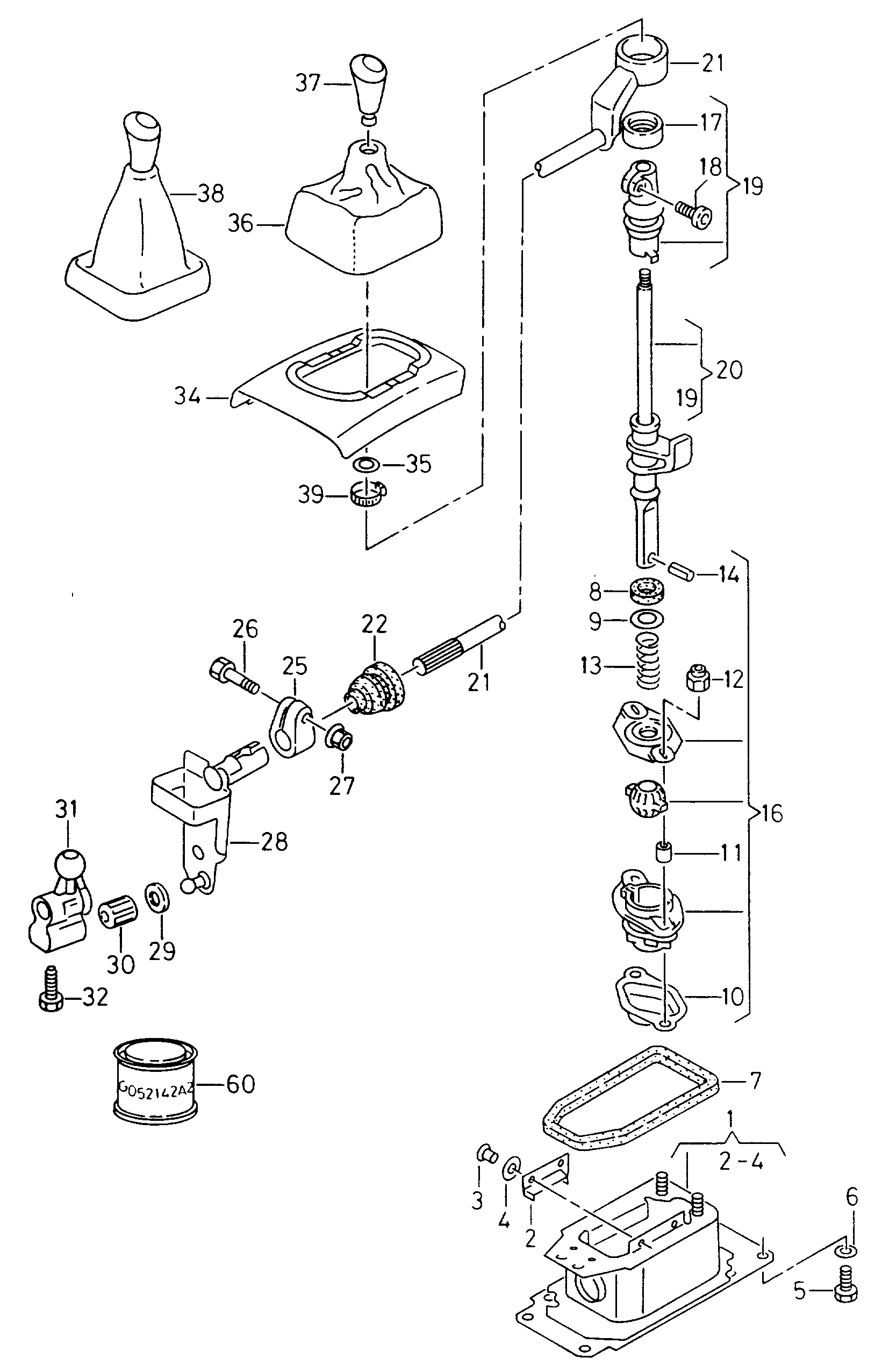 VAG 191798116A - Selector mechanism: 1 pcs. www.parts5.com