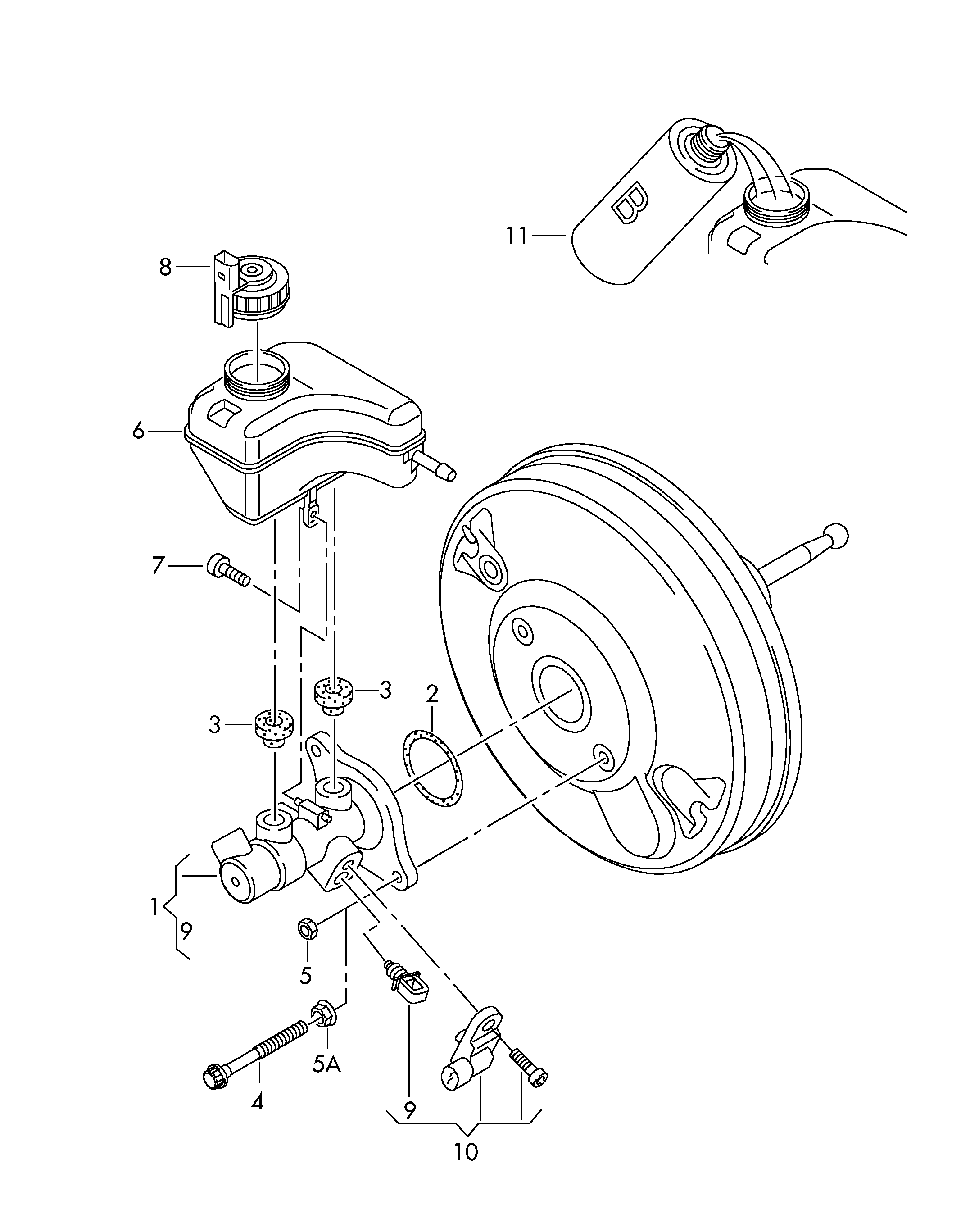 AUDI 1K1 611 301D - Brake master cylinder reservoir brake fluid: 1 pcs. www.parts5.com