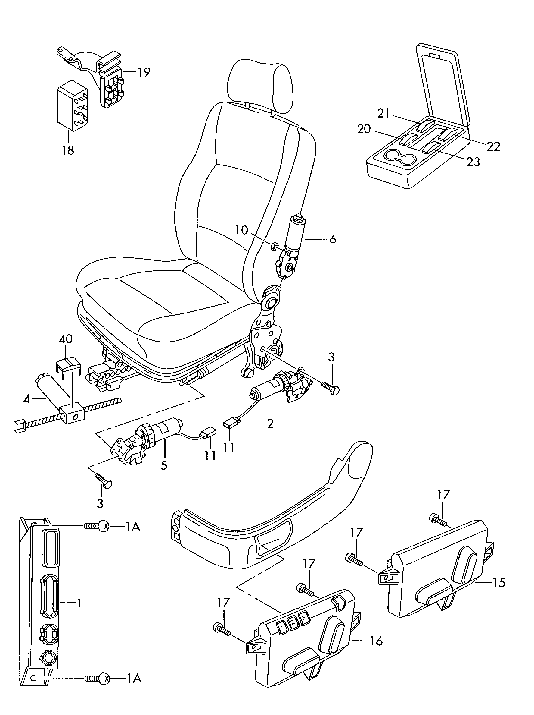 VW 3B1959760E - Electric parts for seat and backrest adjustment www.parts5.com