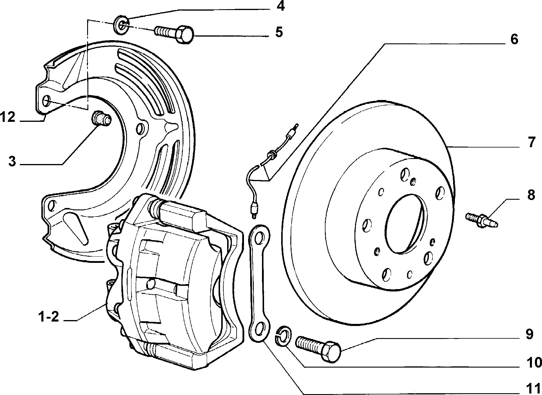 FIAT 71740116 - Front wheel brakes (var.: 1/rev.: 0): 02 pcs. www.parts5.com