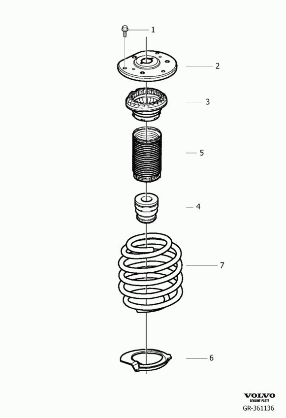 Volvo 31323215 - Suspension front, coil spring and torsion spring: 2.00 pcs. www.parts5.com