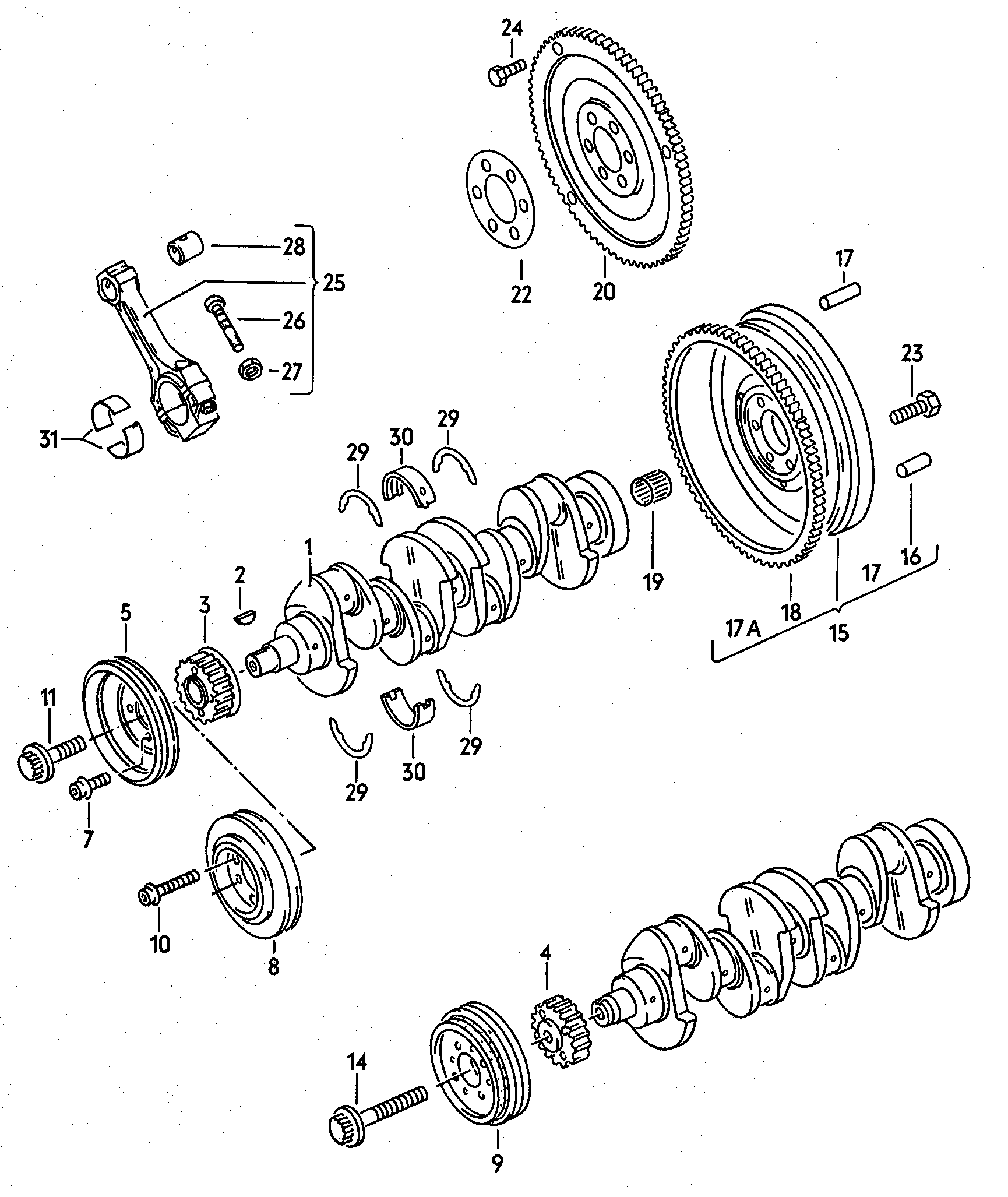 VW 068105269F - Crankshaft conrod bearings: 1 pcs. www.parts5.com